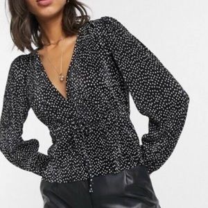 Zara polka dot blouse